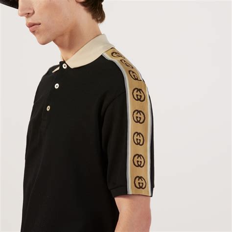 gucci web stripe polo|Gucci interlocking polo.